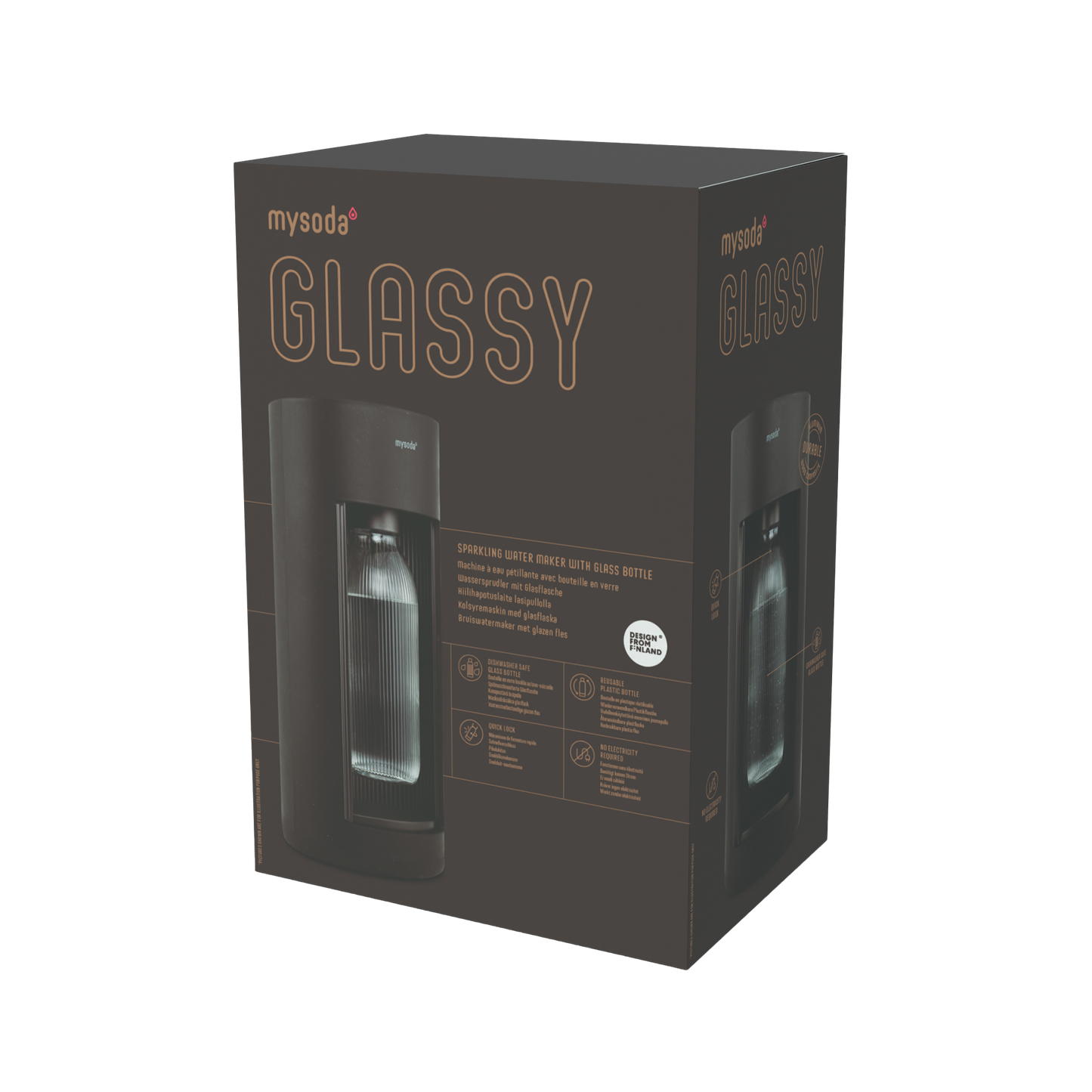 MYSODA GLASSY SVART KULLSYREMASKIN