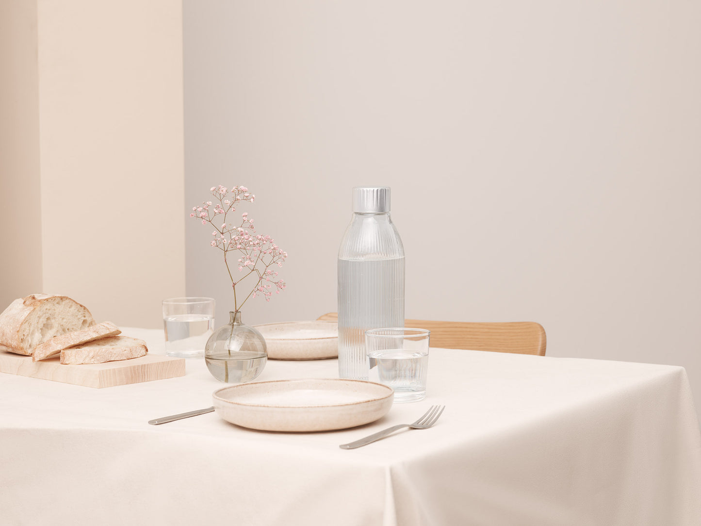 MYSODA GLASFLASKE SILVER 1L