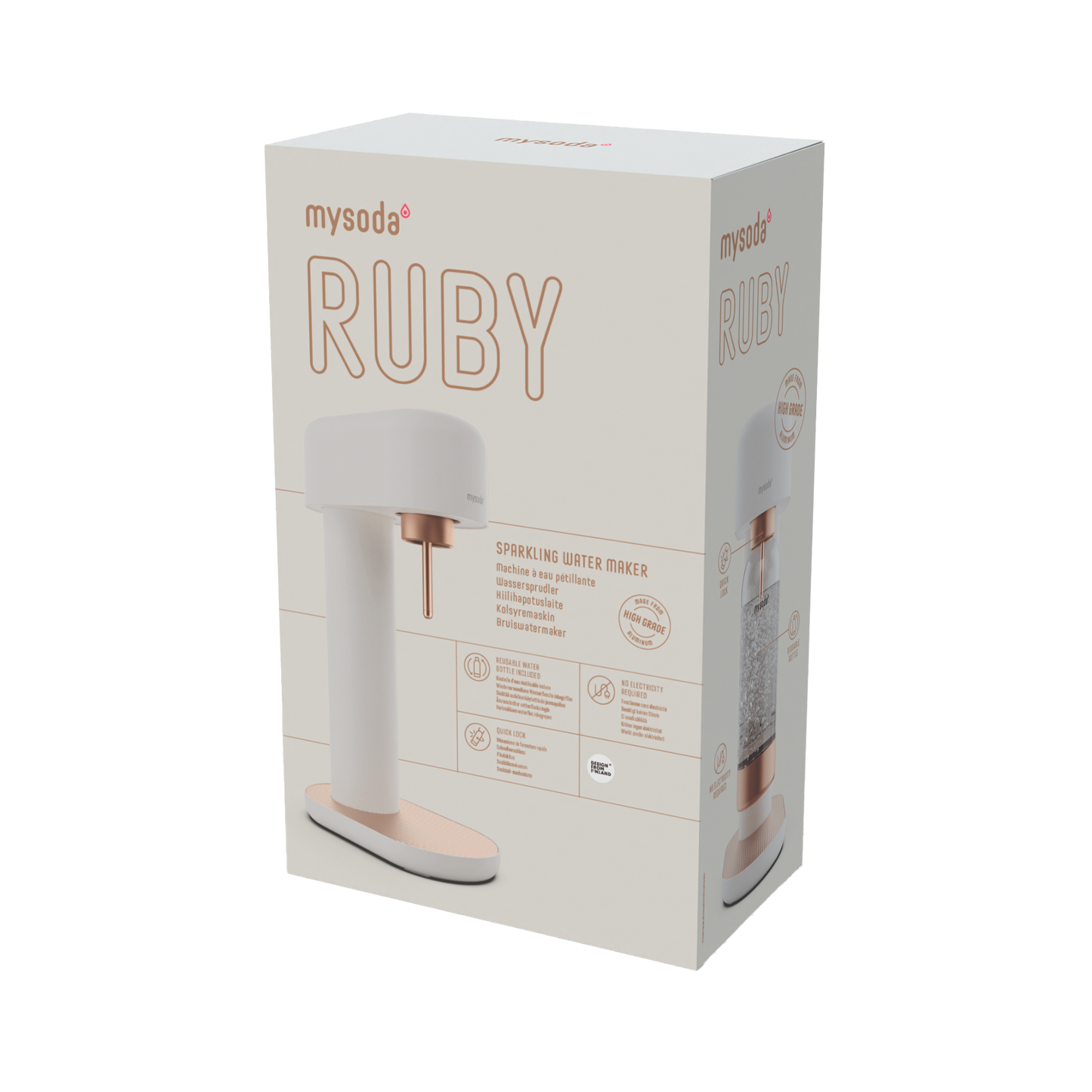MYSODA RUBY 2 WHITE COPPER KOLSYREMASKIN
