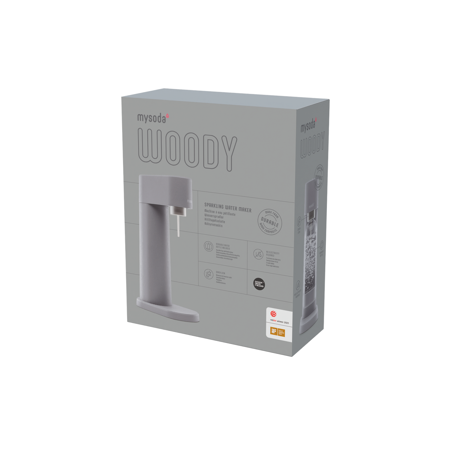 MYSODA WOODY GRAY DANSKVANDMASKINE