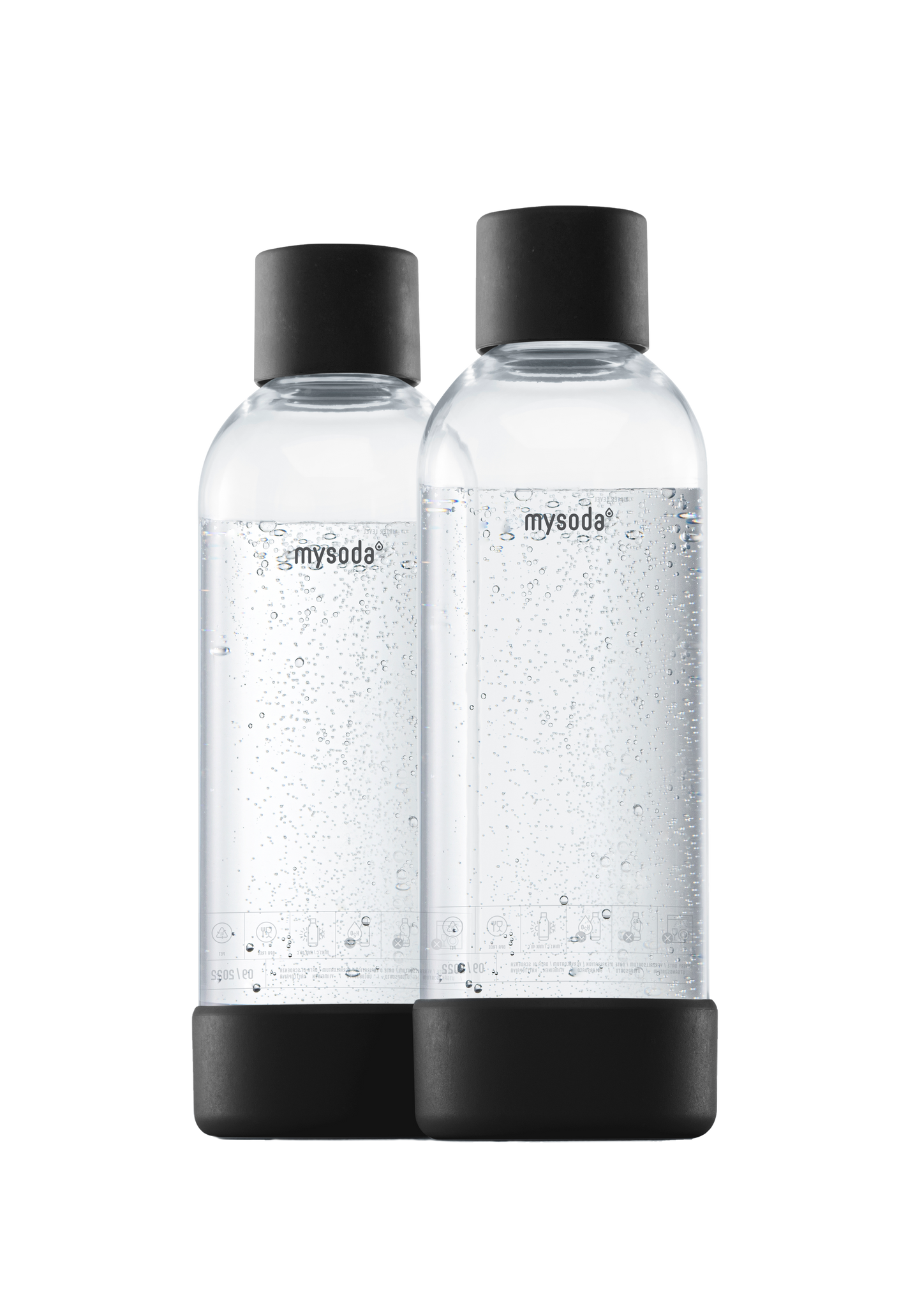 MYSODA VATTENFLASKA BLACK 1L 2-PACK