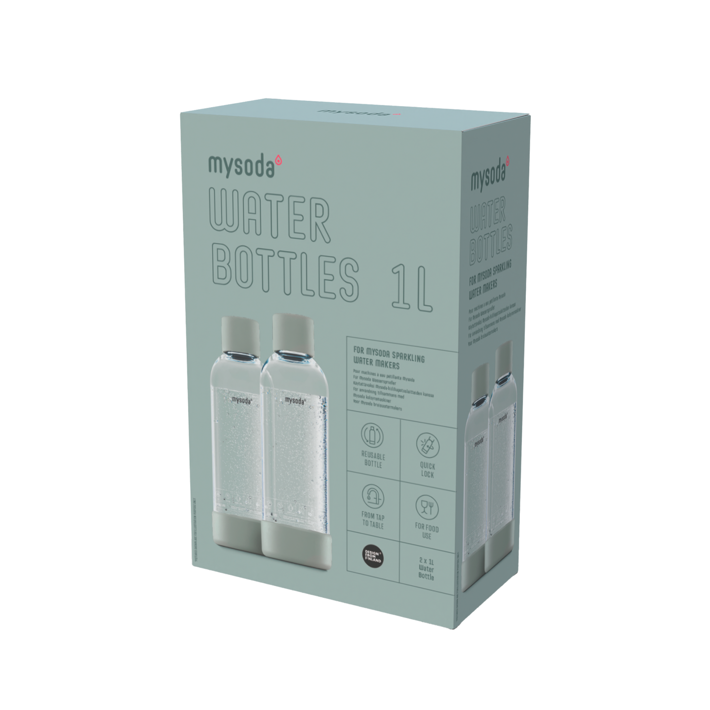 MYSODA VANDFLASKE PIGEON 1L 2-PACK