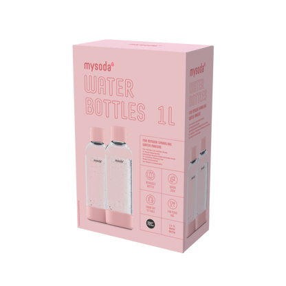MYSODA ROSA FLASKE (1 L) 2-PAKN.