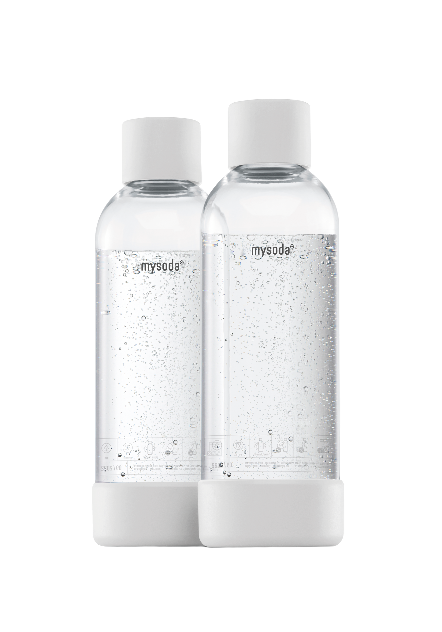 MYSODA WHITE 1L VATTENFLASKA 2-PACK