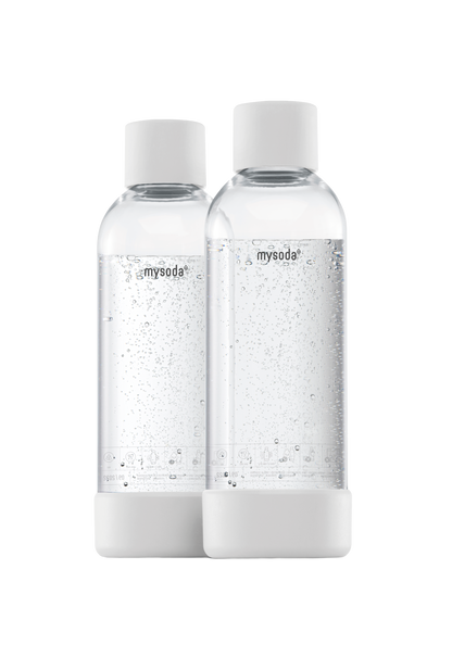 MYSODA WHITE 1L VATTENFLASKA 2-PACK