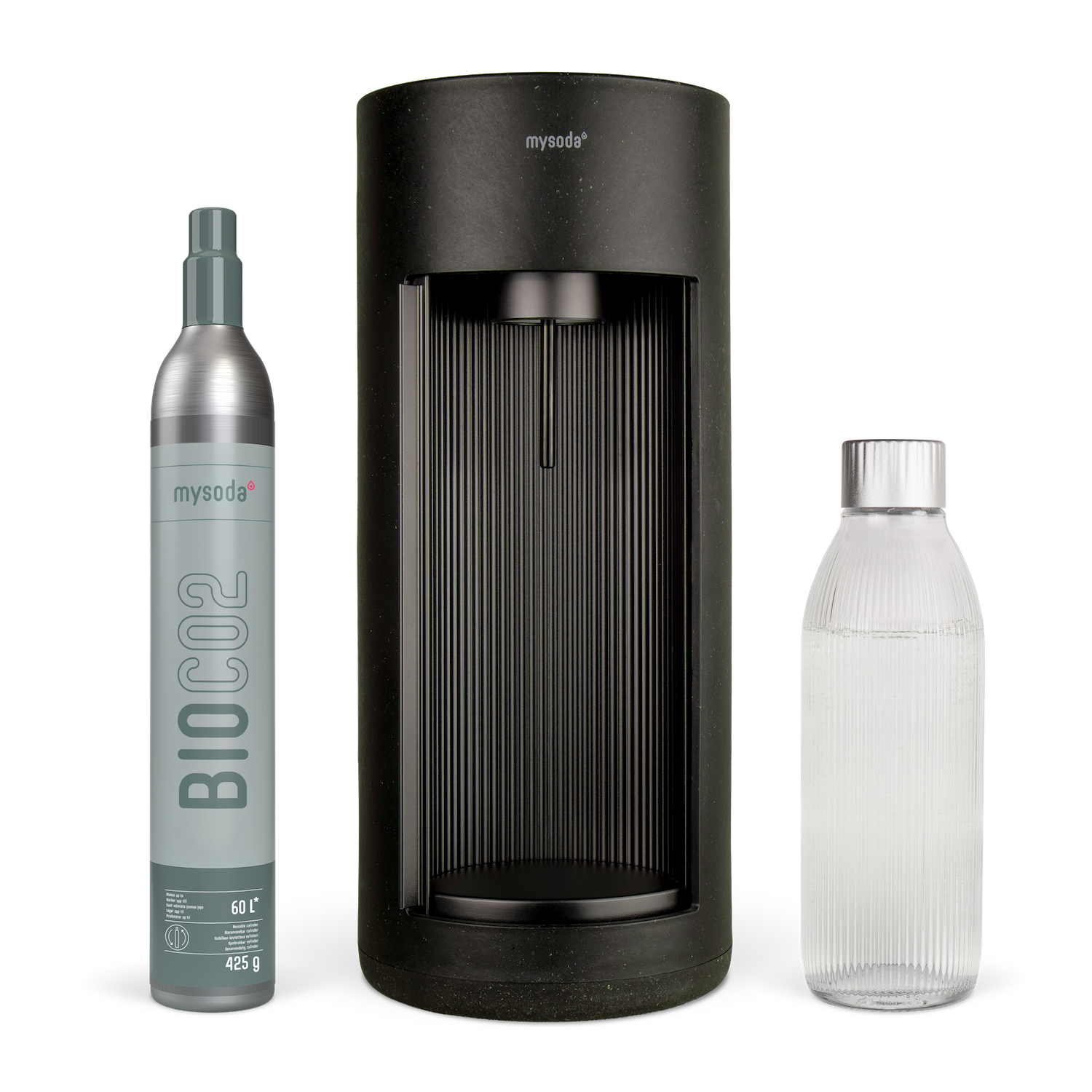 Glassy Black with CO2 and bottle