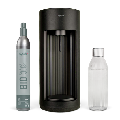 Glassy Black with CO2 and bottle
