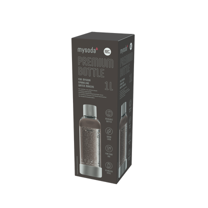 MYSODA PREMIUM VATTENFLASKA SILVER 1L