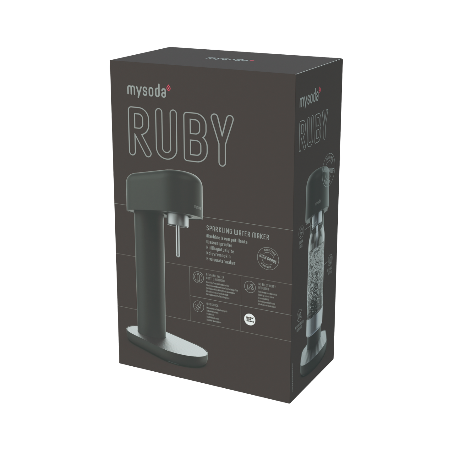 MYSODA RUBY 2 BLACK SILVER KOLSYREMASKIN