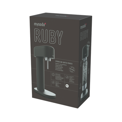 MYSODA RUBY 2 BLACK SILVER KOLSYREMASKIN