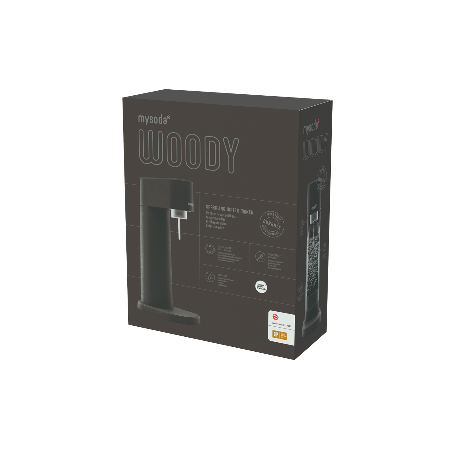 MYSODA WOODY BLACK DANSKVANDMASKINE