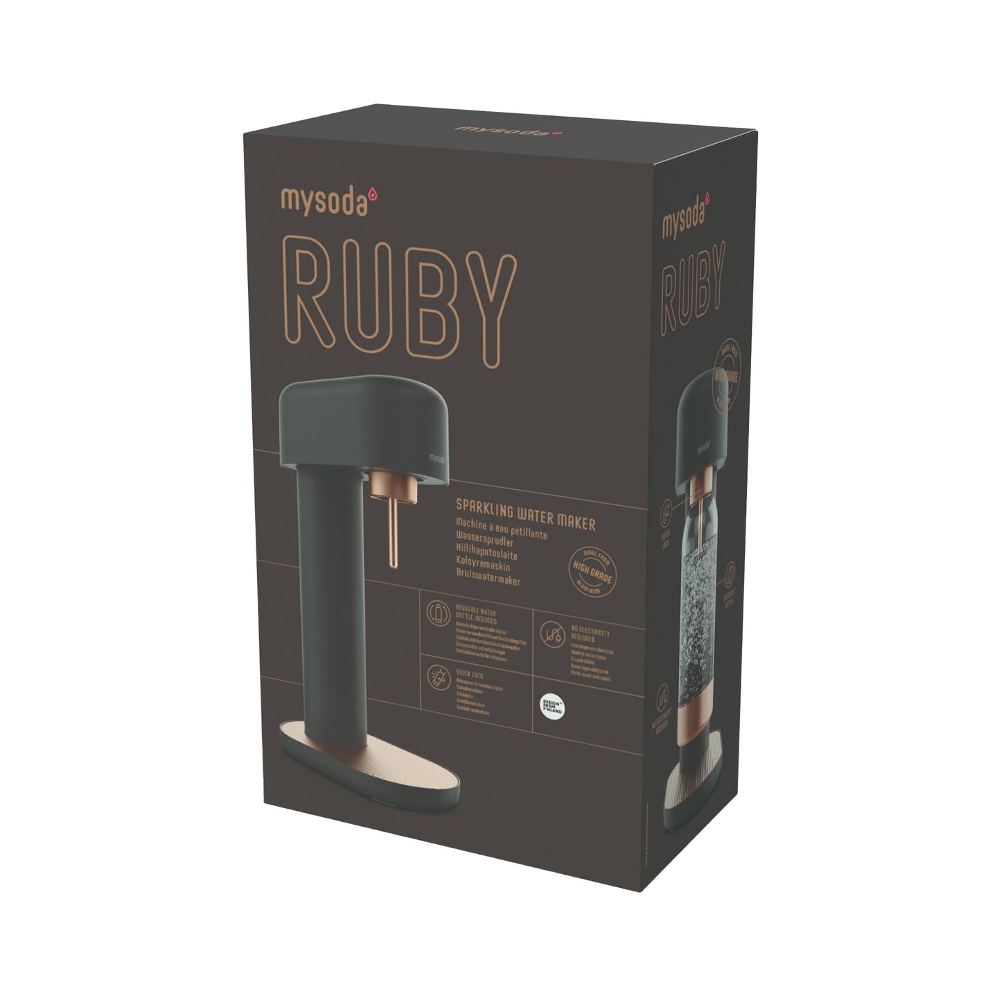 MYSODA RUBY 2 BLACK COPPER KOLSYREMASKIN